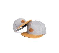 Blackskies® Casquette Snapback Essentials - Lot de 2 Parents Enfants Baseball Look Partenaire Cadeau Mère-Père-Enfant Mini-Me Papa-Fils & Maman-Fille Gris-Marron 49-54 cm