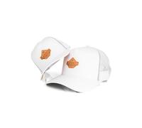 Blackskies® Casquette Trucker Essentials - Lot de 2 Parents Enfants Baseball Look Partenaire Cadeau Mère-Père-Enfant Mini-Me Papa-Fils & Maman-Fille Blanc-Marron 49-54 cm