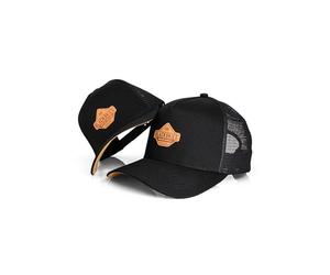 Blackskies® Casquette Trucker Essentials - Lot de 2 Parents Enfants Baseball Look Partenaire Cadeau Mère-Père-Enfant Mini-Me Papa-Fils & Maman-Fille Noir-Marron 45-49 cm