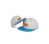 Blackskies® Essentials Snapback Cap - Lot de 2 Parent-Enfant - Casquette Baseball Look Assorti Cadeau Mini-me Basecap Papa-Fils & Maman-Fille Gris-Bleu Clair - 45-49 cm