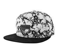 Blackskies® Fenrir Snapback Cap | Casquette Snapback Baseball Homme Femme Blanche Marbre Suédine Imitation - Unisexe Streetwear Outdoor Été Loisirs