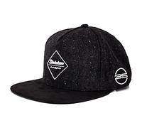Blackskies® Hades Snapback Cap | Casquette à visière Homme Femme | Casquette Baseball Premium Basecap Logo Gum Spot Laine Noire Mouchetée - Unisexe Streetwear Outdoor Été Loisirs