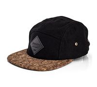 Blackskies® Legacy 5-Panel Cap Camp | Casquette Baseball Homme Femme Surfer Skater Snapback Strapback Noir Brun Liège - Unisexe Streetwear Outdoor Été