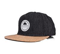 Blackskies® Leviathan Snapback Cap | Casquette Baseball Unisexe Homme Femme Basecap Liège Bois - Brun Noir - Streetwear Outdoor Été Loisirs