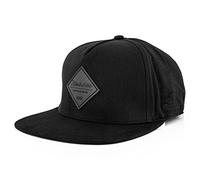 Blackskies® Port Arthur Snapback Cap | Femmes Casquette de Baseball Hommes Visière en Simili-suède - Noir-Noir