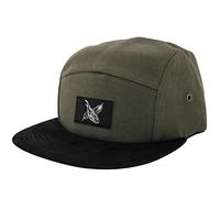 Blackskies® Port Louis 5-Panel Cap Visière suédine Simili Cuir Unisexe Casquette Baseball Vert Olive | Casquette Homme Femme - Basecap Streetwear Outdoor Été Loisirs