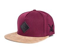 Blackskies® Port Said Snapback Cap | Casquette Snapback Baseball Unisexe Suédine Imitation - Bordeaux Rouge Homme Femme - Streetwear Outdoor Été Loisirs
