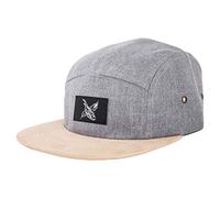 Blackskies® Port Venice 5-Panel Cap | Casquette Baseball Camp Snapback Strapback Gris Simili Suédine - Casquette Homme Femme Unisexe Streetwear Outdoor Été