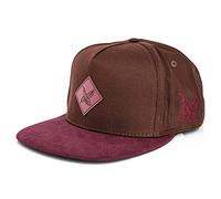Blackskies® Port Vila Snapback Cap | Femmes Casquette de Baseball Hommes visière en Daim synthétique - Marron-Bordeaux