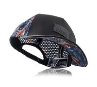 Blackskies® Pro Flow Sport Performance Cap | Casquette de Baseball Premium Unisexe Déperlante | Jogging Surf Plage Tennis Homme Femme Trucker - Casquette Baseball Homme Noir Floral