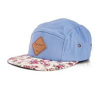 Blackskies® Sakura Vol. II 5-Panel Cap | Casquette Baseball Homme Femme Surfer Fleurs de Cerisier Snapback Strapback Florale Bleue - Unisexe Streetwear Outdoor Été Loisirs