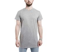 Blackskies Under Basic Longshirt | Long Oversize Fashion Manches Longues Hommes Couche T-Shirt Long Tee - Gris Small S
