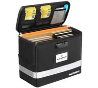 BlackSmith Boîte à documents ignifuge avec serrure, résistante à la chaleur de 2315,6 °C et étanche IPX3 avec organiseur de fichiers suspendus pour format lettre, boîte de rangement portable pliable
