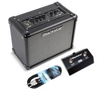 Blackstar ID Core 10 V4 Amplificateur de guitare Bluetooth Combo Amp avec interrupteur à pied FS-11 et câble jack Keepdrum