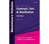 Blackstone's Statutes on Contract, Tort & Restitution