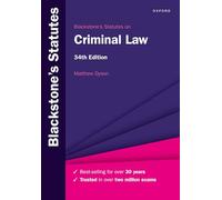 Blackstone's Statutes on Criminal Law