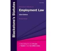 Blackstone's Statutes On Employment Law