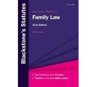 Blackstone's Statutes On Family Law