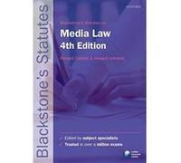 Blackstone's Statutes on Media Law (Blackstone's Statute Series) - [Version Originale] Inconnu (Auteur)