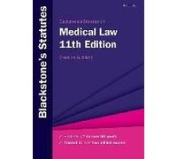 Blackstone's Statutes On Medical Law