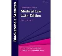 Blackstone's Statutes On Medical Law
