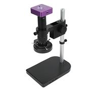 BLACKTK Kit de microscope numérique industriel, HD 51 MP 2K 180X C lentille de montage 60 fps lumière LED microscope numérique pour réparation de téléphone, pièces de monnaie, circuit imprimé roche