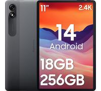 Blackview 11'' Android 14 Tablet Tab 9 WiFi 2.4K FHD-IPS display, 18GB+256GB (extensible), 8MP+13MP camera, 8200 mAh 10 W, Face Unlock, gris