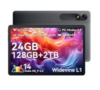 Blackview 11 Pouces Tablette Tab 90, Android 14 Tablette Tactile 24Go RAM 128Go ROM(2To TF), Double 4G LTE Octa Core Tablette de Jeu, 5G WiFi/8200mAh/Widevine L1/Reconnaissance Faciale/Double caméra