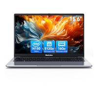 Blackview 15,6 Pouces Ordinateur Portable, N150(Supérieur N95/N97) Jusqu’à 3,6GHz, 16Go RAM 512Go SSD Notebook, Écran FHD IPS, Filtre Lumière Bleue, 100W Type-C, Windows 11, Bluetooth, WiFi 5,QWERTY