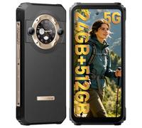 Blackview 5G Smartphone Incassable BL9000 512 Go de ROM + 24 Go de RAM, 6,7" 2,4 K 120 Hz avec écran secondaire Personnalisable, Dimensity 8020, Android 13 Rugged Phone 8800 mAh 66 W