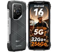 Blackview 5G Téléphone Incassable,7500mAh/750nits/20MP Vision | 6,78" 120Hz, 32GB+256GB, Android 16 téléphone Portable Incassable Pour Ouvriers BTP, Artisans&Randonneurs,NFC/3 Ans Garantie