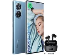 Blackview A200 Pro Smartphone 108MP 6.67" 2.4K écran incurvé 24Go+256Go Android 13 Bleu avec Airbuds 8(Noir)