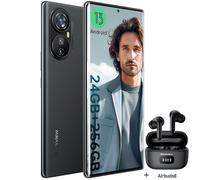 Smartphone Blackview A200 Pro 108MP 6.67 2.4K écran incurvé 24Go+256Go Android 13 Noir avec Écouteur Bluetooth Blackview Airbuds 8(Noir) Noir