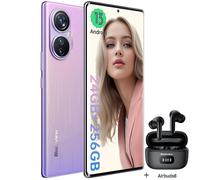 Blackview A200 Pro Smartphone 108MP 6.67" 2.4K écran incurvé 24Go+256Go Android 13 Violet avec Airbuds 8(Noir)