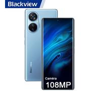 Blackview A200 Pro Téléphone Portable 4G 108MP 6.67"" FHD+ 2.4K écran incurvé 24Go+256Go 5050mAh 66W G99 Android 13 Dual SIM - Bleu