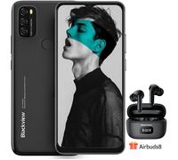 Blackview A70 Téléphone Portable 4G Débloqué 6.52" 32Go Android 11 5380mAh Noir avec Airbuds 8(Noir)