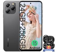 Blackview A96 Smartphone Débloqué 6,5"" 24Go+256Go Android 13 48MP Dual SIM Noir avec Airbuds 60