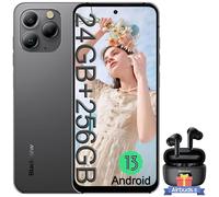 Blackview A96 Smartphone Débloqué 6,5"" 24Go+256Go Android 13 48MP Dual SIM Noir avec Airbuds 8(Noir)