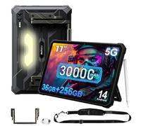 Blackview Active 10 Pro 5G Tablette Incassable, 11" FHD+, 30000mAh, 36Go+256Go/2To Tablette Tactile, 108MP+20MP, 2 Haut-parleurs/Android 14/IP68/IP69K/OTG/NFC/Noir