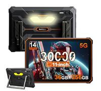 Blackview Active 10 Pro 5G Tablette Tactile Incassable Android 14, 30000mAh, Ecran 10.95'' 2K, 36Go+256Go/2To MTK 7300, IP68 Tablet, 108MP+50MP, 2 Haut-Parleur Stéréo, 4G LTE,5G,NFC,GPS,OTG,Orange