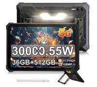 Blackview Active 10 pro Robuste Tablette Tactile 36Go + 512Go 11.0"" Écran Batterie 30000mAh Tablette PC 108MP Double SIM 5G - Noir