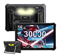 Blackview Active 10 Pro Tablette 5G Outdoor, 36 Go RAM + 256 Go ROM, Tablette 11 Pouces, 30000 mAh Tablette Android 14, 108MP + 20MP Infrarouge+ 50MP, Double SIM NFC/GPS/OTG/IP69K
