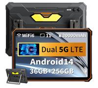 Blackview Active 10 Pro Tablette Tactile 11"" 90Hz,Android 14,50MP+20MP,36+256Go/SD 2To,30000mAh(55W),PhotoIA 400 lumens- Orange