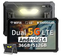 Blackview Active 10 Pro Tablette Tactile 11"" 90Hz,Android 14,50MP+20MP,36+512Go/SD Noir#12 + 512 Noir 12 512 Go Ac TABLETTE TACTILE