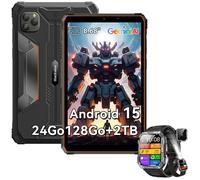 Blackview Active 5 (2025) - Tablette 8,68'' IPS 90Hz, Android 15, 24+128 Go, SD 2 To, 6600 mAh, Orange + Montre W60
