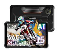 Blackview Active 5 8 Pouces Tablette Incassable Android 15, 24Go+128Go+2To Extension Tablet IP68/IP69K, 16MP+13MP, Haut-parleurs 2W*2, Batterie 6600mAh,4G/5G WiFi/NFC/GPS/FM/OTG/Gemini AI 2.0, Noir