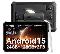 Blackview Active 7 Robuste Tablette Tactile 24Go + 128Go/jusqu'à 2To 11"" Écran 10000mAh Tablette PC 16MP+20MP Double SIM 4G - Noir