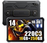 Blackview Active 8 pro Robuste Tablette Tactile 16Go + 256Go 10.36"" Écran Batterie 22000mAh Tablette PC 48MP Double SIM 4G - Noir