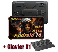 Blackview Active 8 Pro Tablette Incassable 10.36"" 2.4K FHD+ 16Go+256Go 22000mAh(33W) G99 48MP+16MP Android 13 Orange Avec Clavier