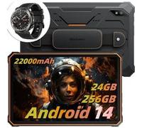 Tablette tactile Oscal Tablette Tactile Incassable Spider 8 10.1 2K FHD 16Go+128Go(SD 1To) 13000(33W) 16MP+13MP Android 13 Orange Avec Clavier K1